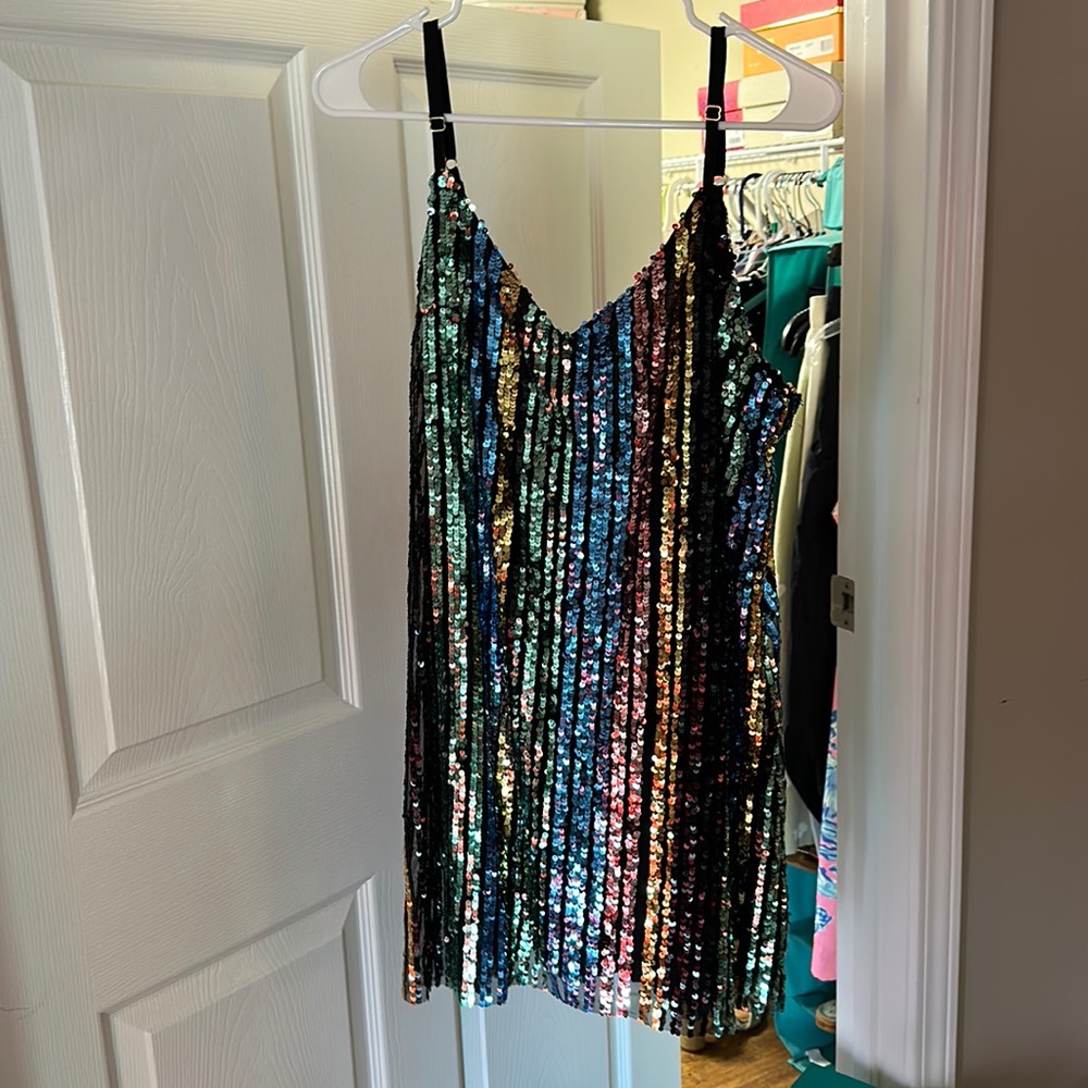 Show Me Your Mumu Multicolor Sequin Mini Dress